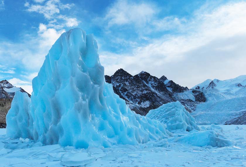 布加雪山冰山