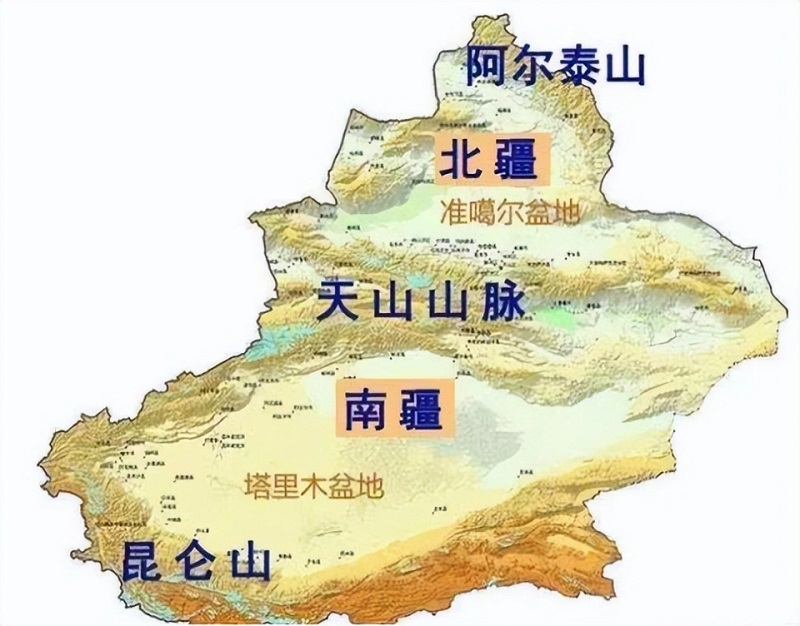 南疆 vs 北疆地圖