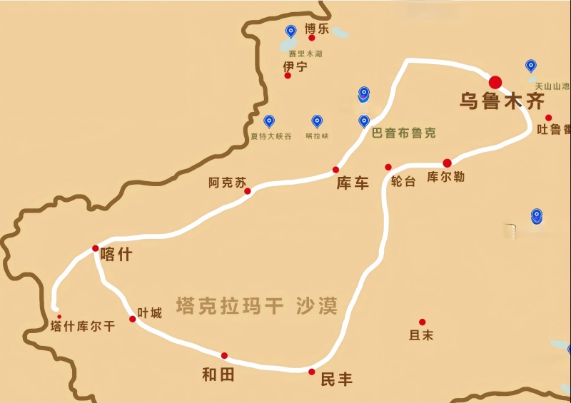 南疆地圖