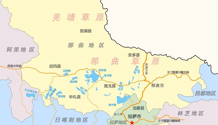 那曲地圖