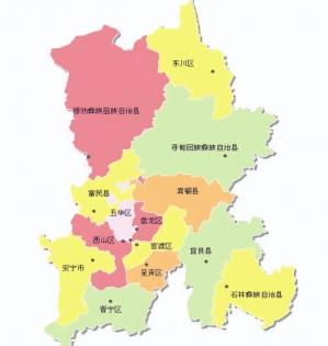 雲南地圖全圖與周邊城市旅遊指南