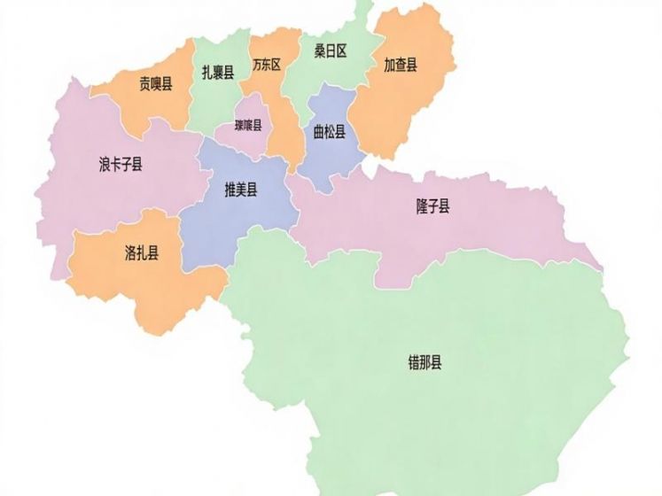 西藏山南旅遊區域劃分