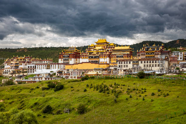 The Ganden Sumtsenling (Songzanlin) Monastery is a Tibetan Buddhist monastery located near the city of Shangri-La (Zhongdian) at elevation 3,380 metres (11,090 ft) in Diqing Tibetan Autonomous Prefecture, Yunnan province, China. Built in 1679, the monastery is the largest Tibetan Buddhist monastery in Yunnan province and is sometimes referred to as the Little Potala Palace.