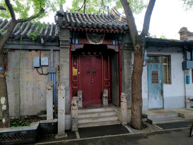 北京胡同中的拴馬樁